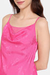 Zivame Floral Vows Woven Knee Length Nightdress - Tea Rose — thumbnail 5